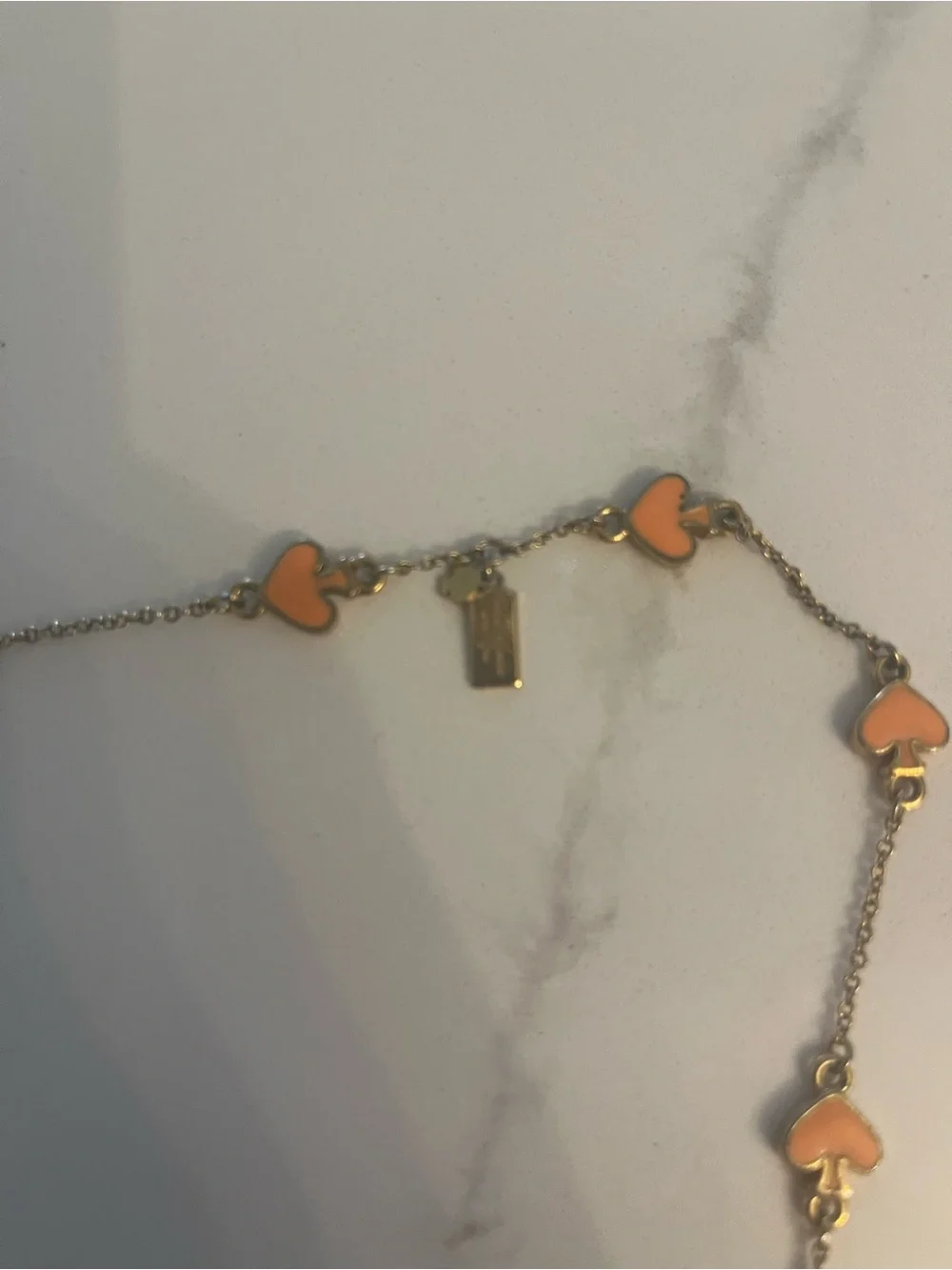 Kate Spade Orange Spade Necklace
